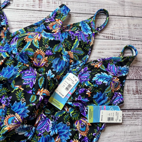 Swim Solutions One Piece Swim Dress - Picture 4 of 6